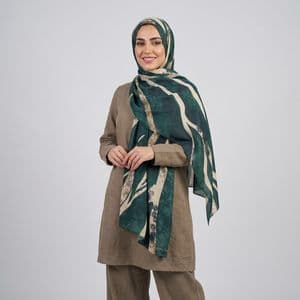 شال زنانه مدل نخی جدید با پترن ماربل کد ana-2835