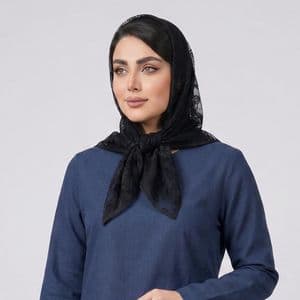 روسری زنانه مدل توری پروانه ای قواره 70