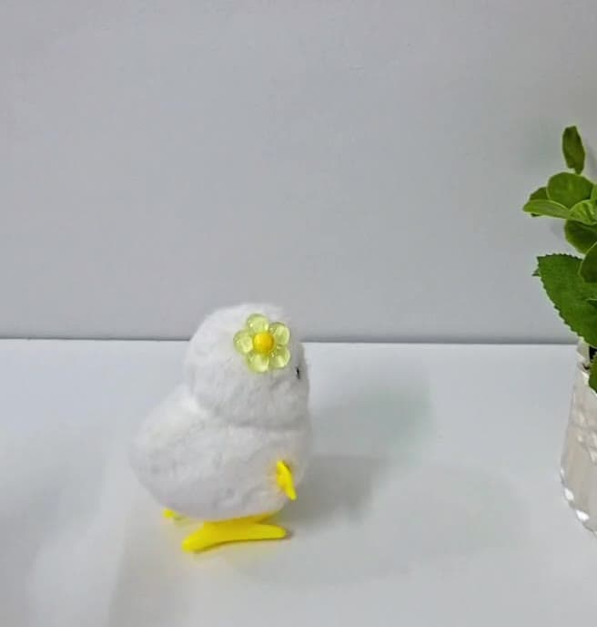 اسباب بازی جوجه و خرگوش کوکی گل به سر و ساده عروسک جوجه و خرگوش — تصویر ۲