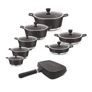 سرویس قابلمه و تابه گرانیتی 17 پارچه نیولایف مدل AFRA-6317