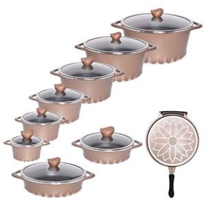 سرویس قابلمه تابه گرانیتی 18 پارچه اس جی مدل AKA