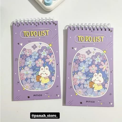 دفترچه یادداشت تودولیستی سری Rabbit برند پیتیکو رنگ بنفش — تصویر ۲