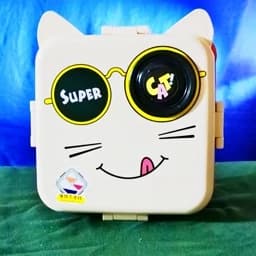 ظرف غذا کودک گربه عینکی ملوسک — تصویر ۳