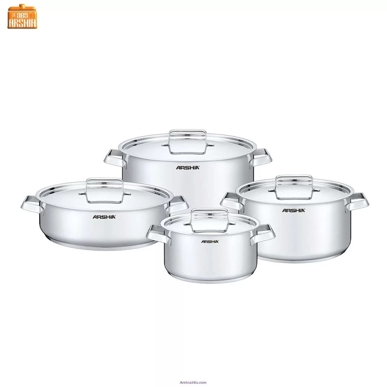 سرویس قابلمه استیل 8 پارچه عرشیا SS768-3377 — تصویر ۲