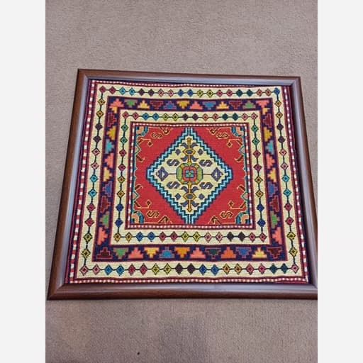 تابلو ورنی (گلیم پیچ) پشم دستباف عشایری آذربایجان پس کرایه