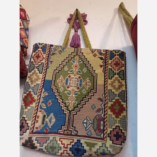کیف ورنی (گلیم سوزنی) پشم دستباف آذربایجان پس کرایه