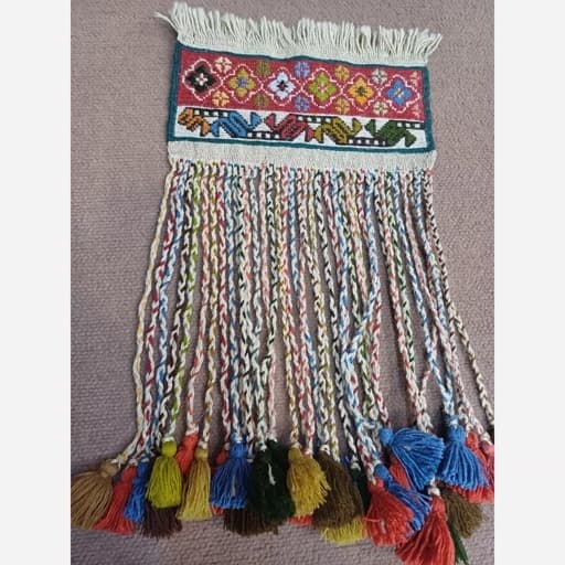 پرده سنتی تزئینی گلیم سوزنی دستباف آذربایجان پس کرایه — تصویر ۲