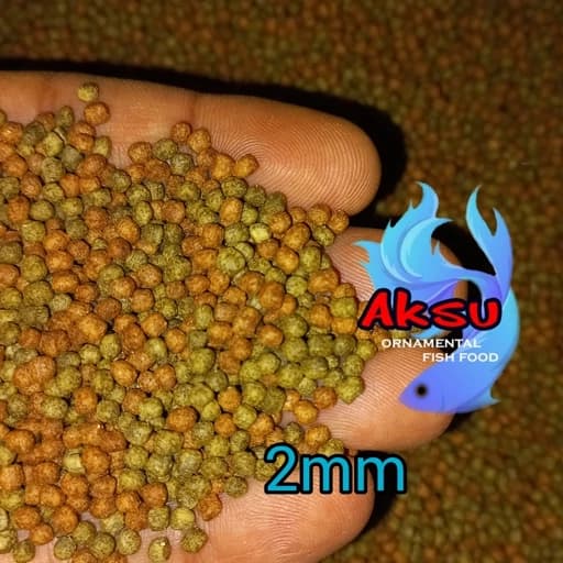 غذای ماهی 2 میل گرانول انرژی بیومار روابی اکسو و اسپیرو اسکار سیچلاید اروانا کوی گلدفیش گوشتخوار گیاه خوار 500 گرمی — تصویر ۴