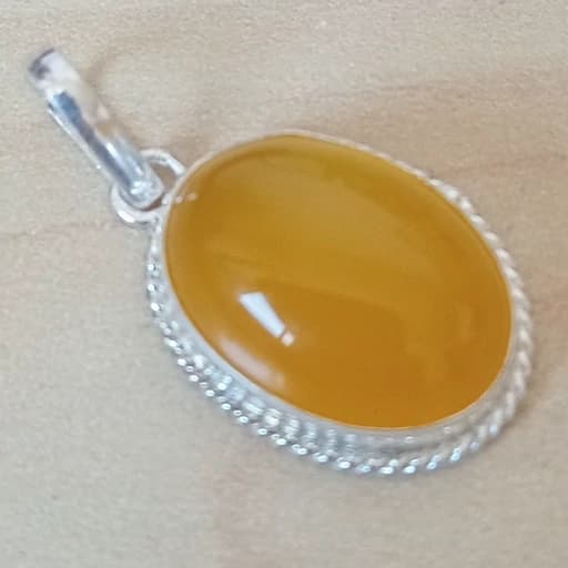 گردنبند نقره زنانه عقیق زرد خوشرنگ شرف الشمس