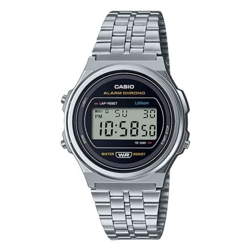 ساعت مچی مردانه کاسیو CASIO دیجیتال صفحه گرد مشکی — تصویر ۲