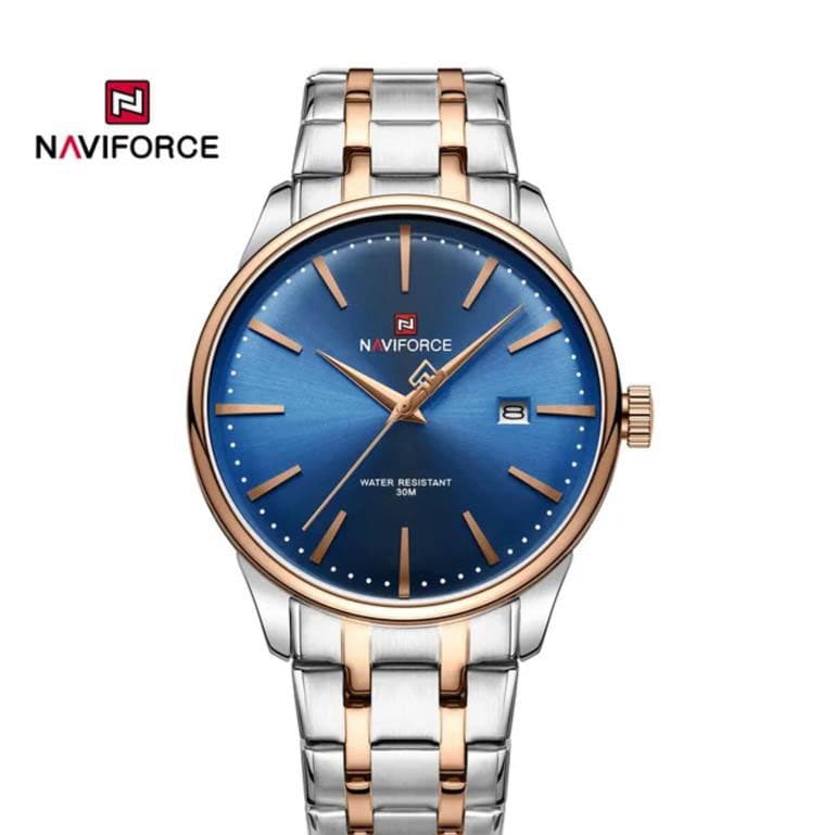 ساعت مچی مردانه نیوی فورس NAVIFORCE مدل Nf9230 ژاپنی صفحه مشکی — تصویر ۴