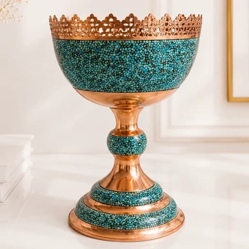 آجیل خوری فیروزه کوبی کنار سالنی50سانتی صنایع دستی پرنسا