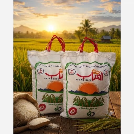 برنج پاکستانی 1121 دانه بلند آفتاب باارسال رایگان (10کیلویی)