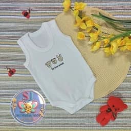 لباس بچگانه بادی حلقه ای زبردکمه دار بیسکوئیتی نوزادی دخترانه پسرانه سفید لباس کودک — تصویر ۳