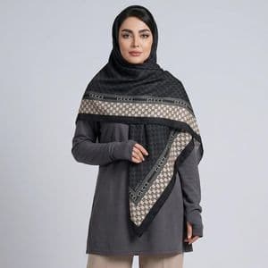 روسری زنانه مدل نخی قواره 120 لاکچری دور دست دوز کد ana-6076
