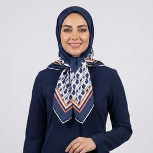 روسری زنانه مدل ابریشم مجلسی ساده دور حاشیه دار کد ana-5012