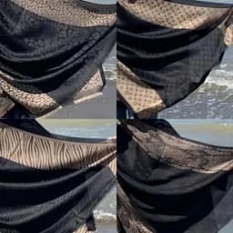 شال ابریشم ، روسری، شیک و زیبا با کیفیت زنانه و دخترانه — تصویر ۳