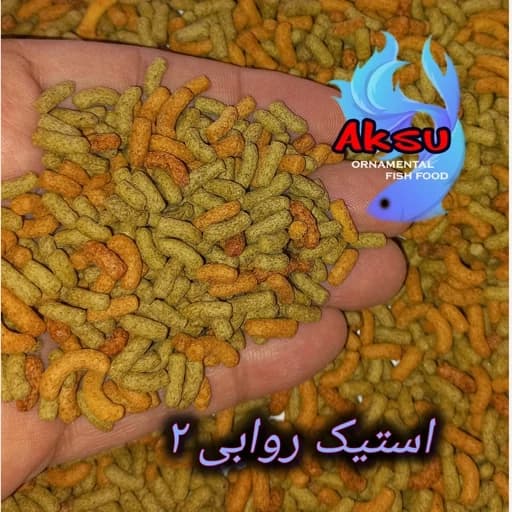 غذای ماهی روابی استیک سایز 2 اسپیرو استا 100 گرمی کوی و چانا و اروانا و...