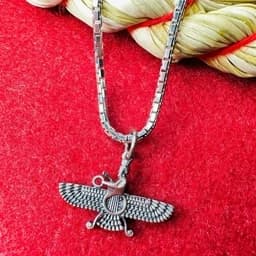 گردنبند نقره فروهر مردانه — تصویر ۳