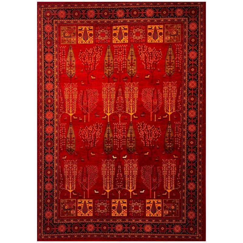 فرش ماشینی 700 شانه زمینه لاکی حاشیه لاکی مدل بلوچ bcf تراکم 2100 کد 810 — تصویر ۵