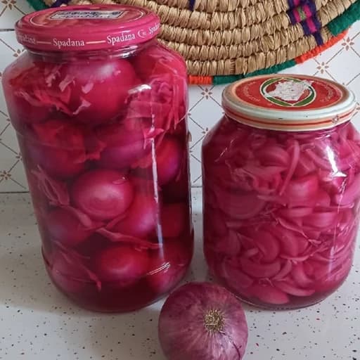 ترشی پیاز خلالی خانگی،1000 گرمی،گیل بانو .رشت