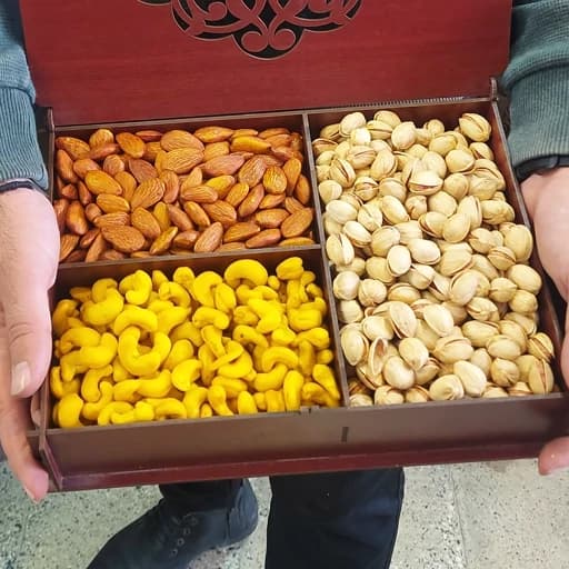 آجیل جعبه هدیه و پذیرایی لاکچری 1200 گرمی