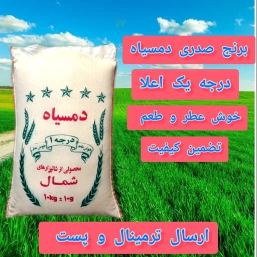 برنج صدری فوق اعلا درجه یک بسیار معطر و خوش پخت بدون شکسته و خالص بسته یک کیلویی برای تست