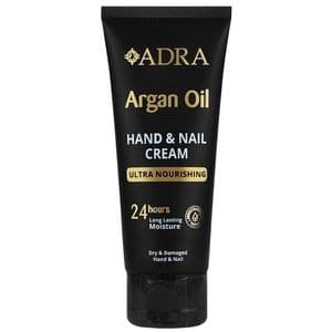 کرم مرطوب کننده دست و ناخن آدرا مدل Argan مناسب انواع پوست حجم 75 میلی لیتر