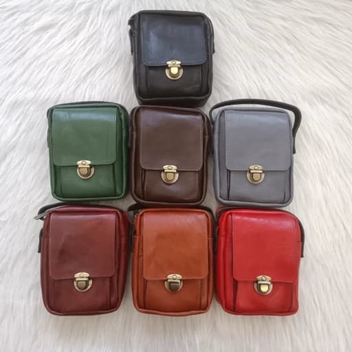 کیف دوشی چرم طبیعی مردانه و زنانه — تصویر ۲