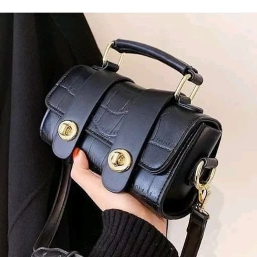 کیف دوشی زنانه دست دوز چرم طبیعی کد5414 — تصویر ۲
