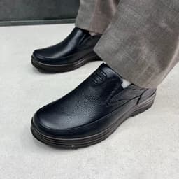 کفش مردانه طبی چرم طبیعی اصل تبریز برند آلما رنگ مشکی سایز بندی 40 تا 45 چرم پاآرا — تصویر ۳