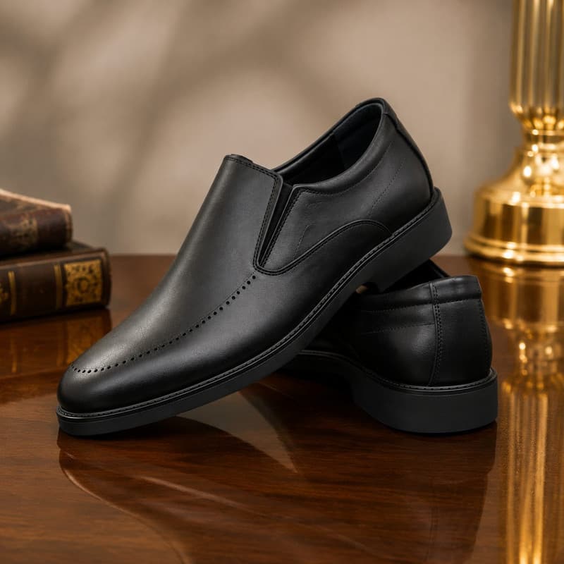کفش رسمی مردانه چرم طبیعی فوق سبک و راحت مدل Loafer — تصویر ۳