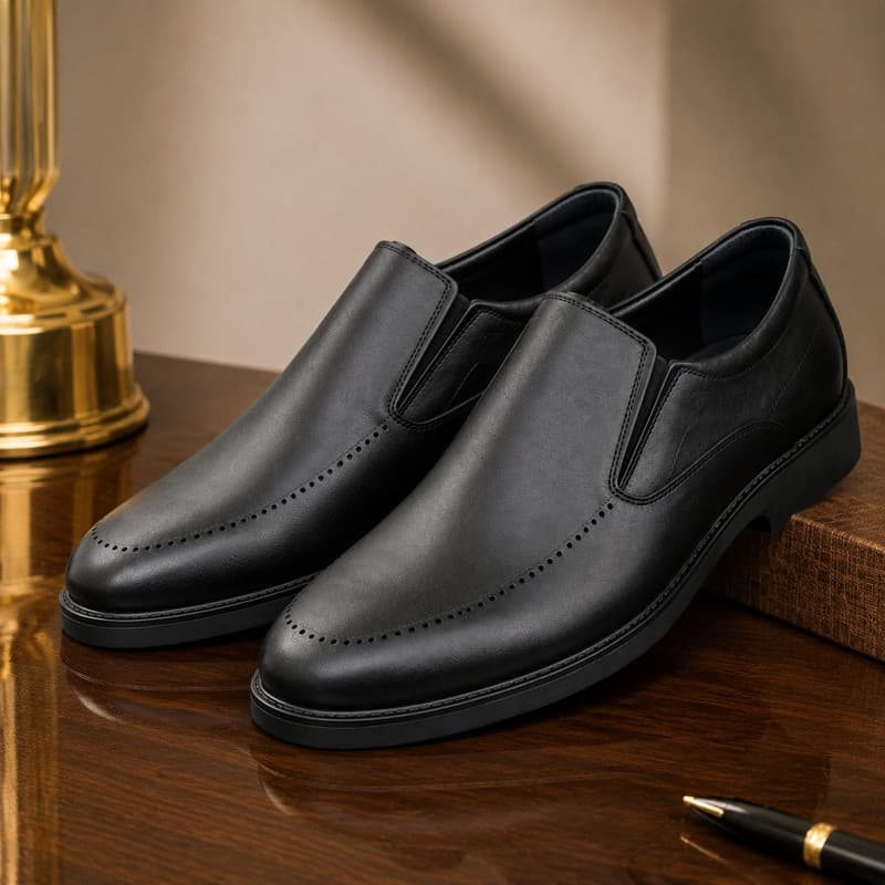 کفش رسمی مردانه چرم طبیعی فوق سبک و راحت مدل Loafer — تصویر ۴