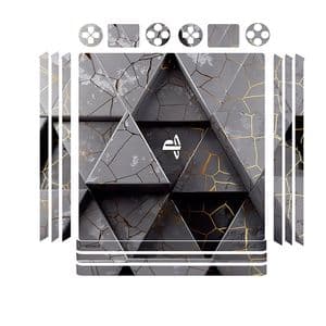برچسب پلی استیشن ۴ پرو مدل polygon 04 مجموعه 16 عددی