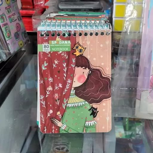 دفترچه یادداشت 80 برگ 1.16 طلقی اسپادانا