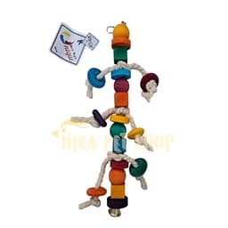 اسباب بازی آویز چوبی(ارتفاع 40 سانت) مناسب طوطیسانان متوسط و بزرگ کد 1048 — تصویر ۳