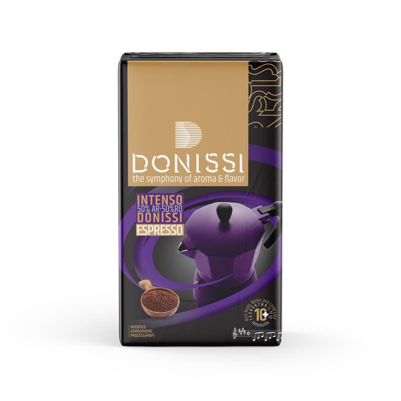 قهوه اسپرسو 50% عربیکا 50% روبوستا اینتنسو دونیسی - 250 گرم — تصویر ۴
