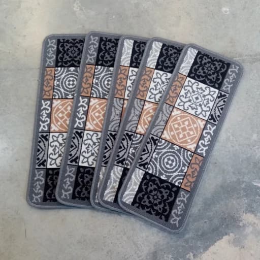 گلیم فرش ماشینی کاشان کد (318) دودی روپله ای (80 در 30) پس کرایه — تصویر ۲
