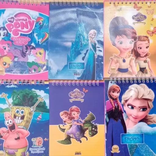 دفترچه یادداشت سیمی بزرگ فانتزی