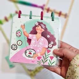 دفترچه یادداشت فانتزی دکمه دار 100 برگ — تصویر ۵