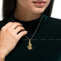 گردنبند نقره اسم نهال با پلاک نقره عیار 925 با آبکاری طلا و زنجیر استیل رنگ ثابت — تصویر ۵