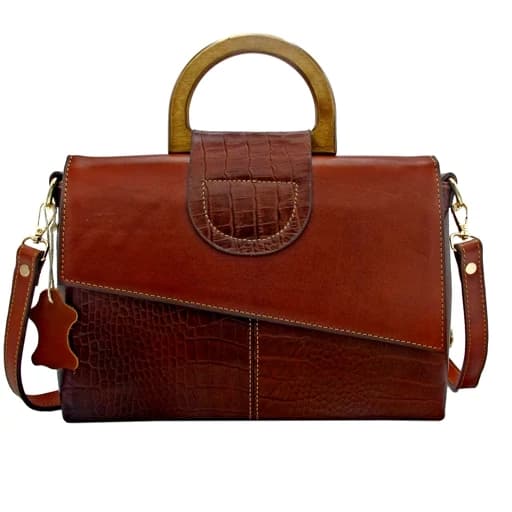 کیف زنانه چرم طبیعی کروکو مدل fateh 138