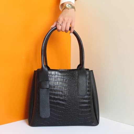 کیف چرم طبیعی گاوی زنانه و دخترانه کد 309/2 دستی و دوشی — تصویر ۲