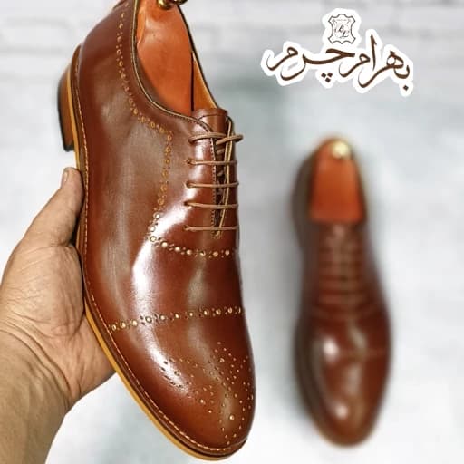 کفش مردانه مجلسی چرم طبیعی دست دوز مدل ماتادور — تصویر ۲