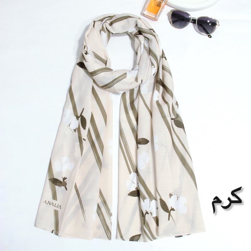 شال زنانه مدل نخی خنک تابستانه گل ریز کد a-7085 — تصویر ۱۱