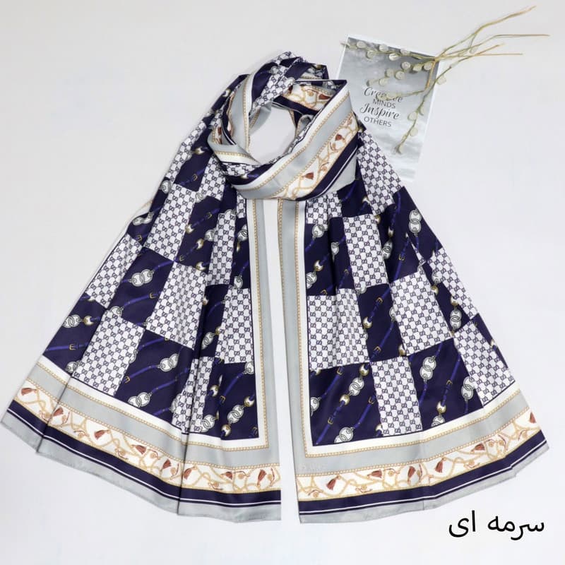 شال زنانه مدل ابریشم خاص مجلسی کد ab398 — تصویر ۶