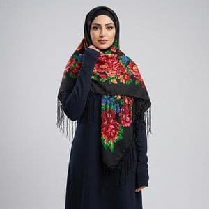 روسری زنانه مدل ترکمن کد sc0314