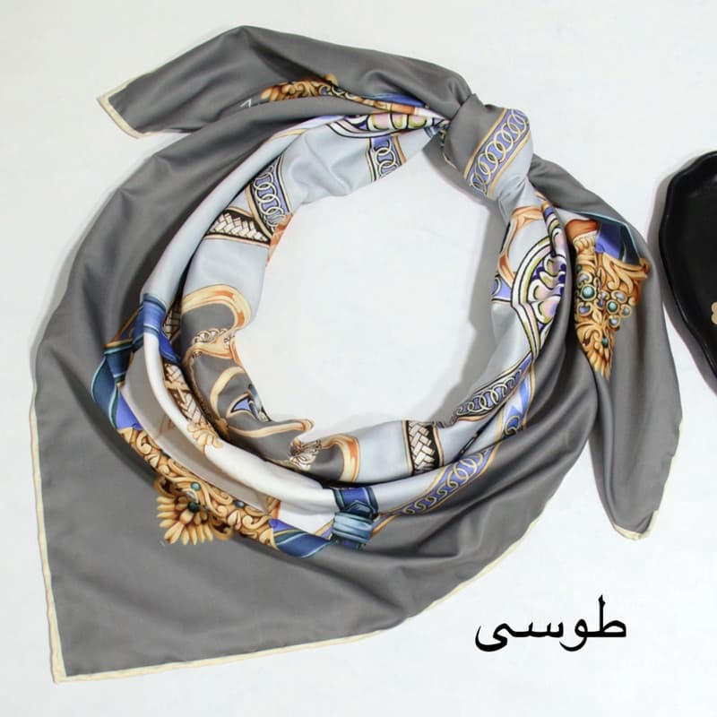 روسری زنانه آنالیا مدل ابریشم کد 9605 — تصویر ۳