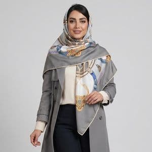 روسری زنانه آنالیا مدل ابریشم کد 9605 — تصویر ۶