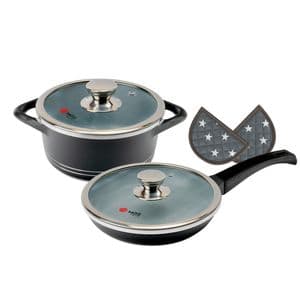 سرویس قابلمه و تابه گرانیت 6 پارچه ام جی اس مدل ایتالیا B